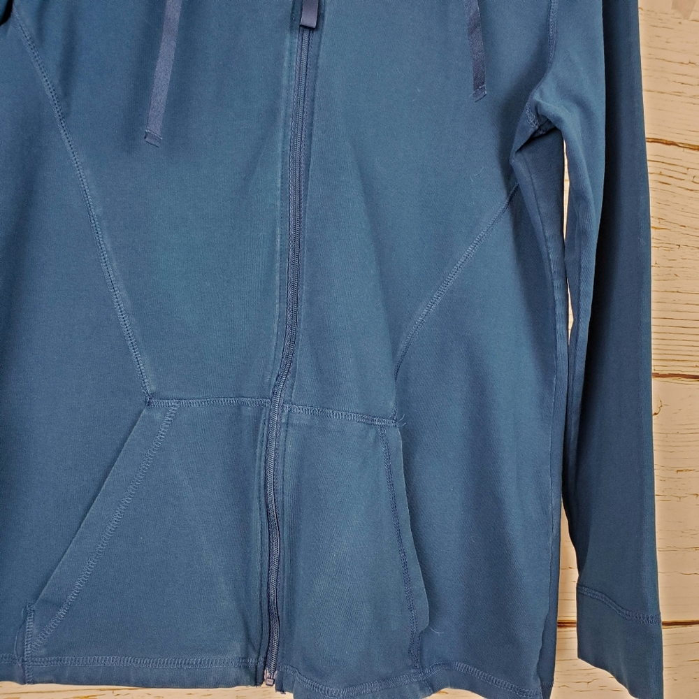 Christopher & Banks Dark Teal Hooded Jacket - Picture 4 of 5